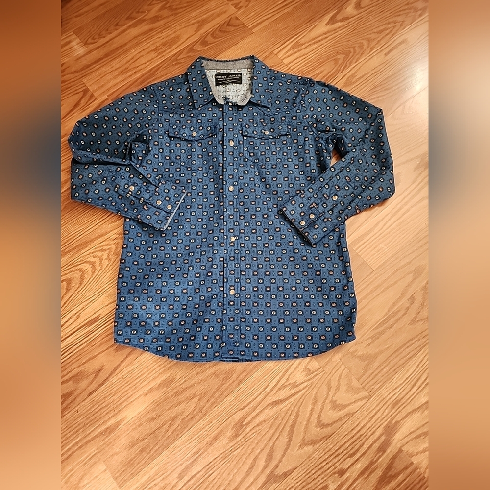 Cody James Dress Shirt Pearl Snap Long Sleeve Xl